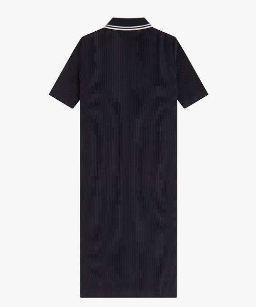 FRED PERRY（フレッドペリー）の「Ribbed Polo Dress／リブポロシャツワンピース（ワンピース・レディース・ブラック・10）」の15枚目の写真