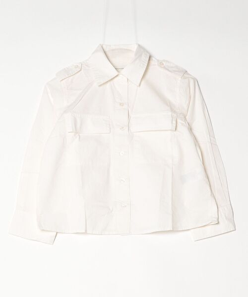 BANANA REPUBLIC FACTORY STORE(バナナリパブリック ファクトリーストア)の「BANANA REPUBLIC FACTORY STORE ポプリン ユーティリティ シャツ(シャツ/ブラウス・レディース・ホワイト/グリーン・M/L/XS/S)」の5枚目の写真