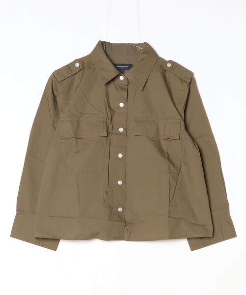 BANANA REPUBLIC FACTORY STORE(バナナリパブリック ファクトリーストア)の「BANANA REPUBLIC FACTORY STORE ポプリン ユーティリティ シャツ(シャツ/ブラウス・レディース・ホワイト/グリーン・M/L/XS/S)」の6枚目の写真