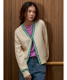SIENNE（シエンヌ）の「Cleo Cable Cardigan (Ivory)（カーディガン/ボレロ）」