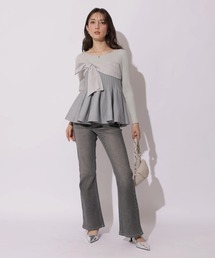 Apuweiser-riche | ポイントパーツフレアデニム(その他パンツ)