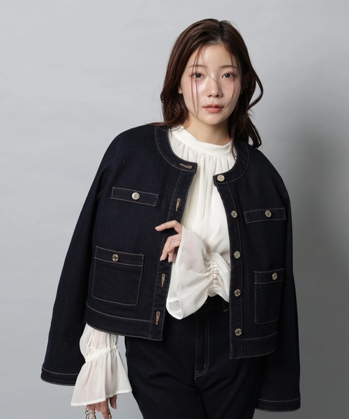 Apuweiser-riche(アプワイザーリッシェ)の「ポイントパーツフレアデニム(その他パンツ・レディース・ライトブルー/ネイビー/グレー・0/1/2)」の10枚目の写真