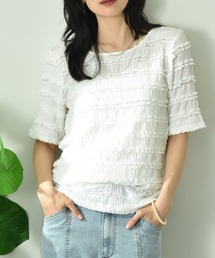 INTERPLANET | フリルレースプルオーバー(Tシャツ/カットソー)