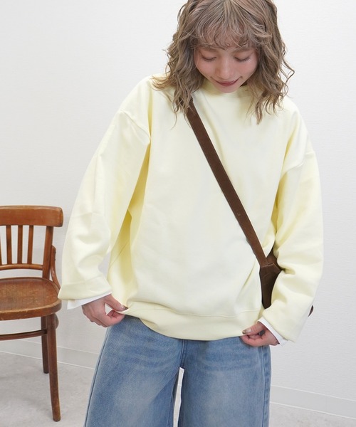 gossara(ゴサラ)の「オーバサイズスウェット(スウェット・レディース・イエロー/オフホワイト/ピンク・FREE)」の3枚目の写真