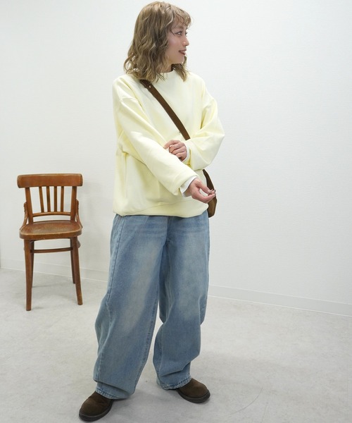 gossara(ゴサラ)の「オーバサイズスウェット(スウェット・レディース・イエロー/オフホワイト/ピンク・FREE)」の22枚目の写真