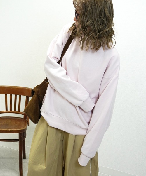 gossara(ゴサラ)の「オーバサイズスウェット(スウェット・レディース・イエロー/オフホワイト/ピンク・FREE)」の21枚目の写真