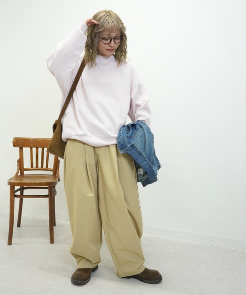 gossara(ゴサラ)の「オーバサイズスウェット(スウェット・レディース・イエロー/オフホワイト/ピンク・FREE)」の18枚目の写真