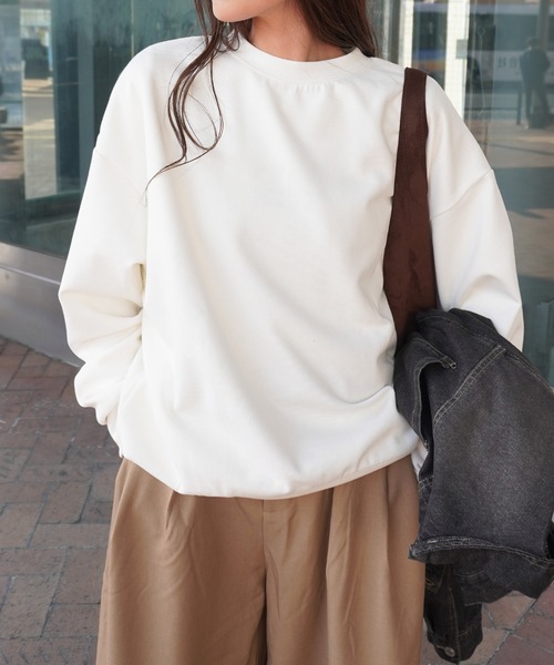 gossara(ゴサラ)の「オーバサイズスウェット(スウェット・レディース・イエロー/オフホワイト/ピンク・FREE)」の15枚目の写真