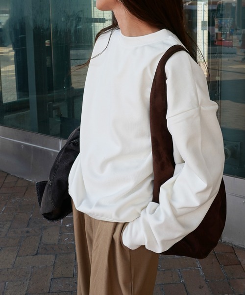 gossara(ゴサラ)の「オーバサイズスウェット(スウェット・レディース・イエロー/オフホワイト/ピンク・FREE)」の14枚目の写真