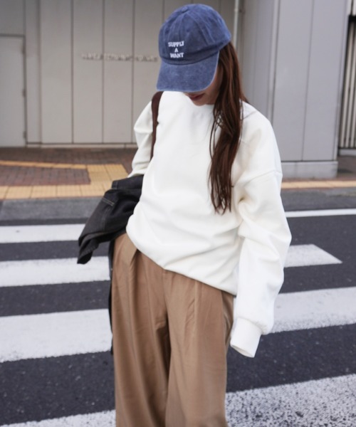 gossara(ゴサラ)の「オーバサイズスウェット(スウェット・レディース・イエロー/オフホワイト/ピンク・FREE)」の12枚目の写真