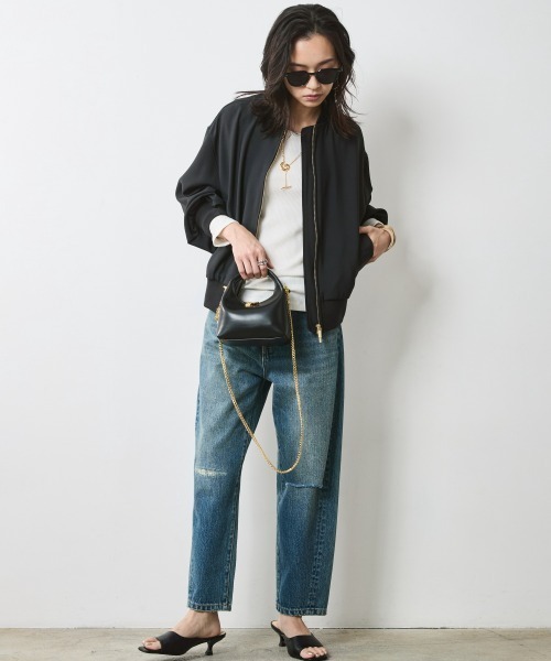 CHIC STYLE（シックスタイル）の「ライトブルゾン＜大きいサイズ有＞シックスタイル（ブルゾン・レディース・ライトベージュ/ブラック・M/L/LL/3L/4L/5L）」の22枚目の写真