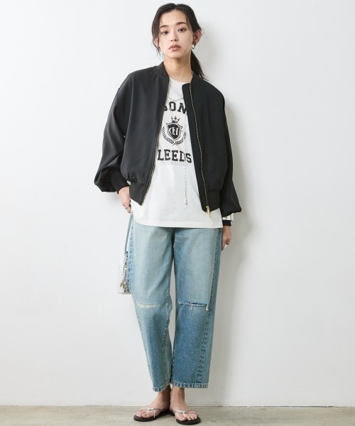 CHIC STYLE（シックスタイル）の「ライトブルゾン＜大きいサイズ有＞シックスタイル（ブルゾン・レディース・ライトベージュ/ブラック・M/L/LL/3L/4L/5L）」の20枚目の写真