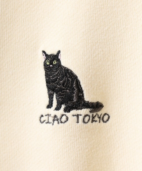 CIAO TOKYO(チャオトーキョー)の「CIAO TOKYO 黒猫刺繍 ジップパーカー(パーカー・レディース・ブラック/ベージュ/グレー・M/L)」の7枚目の写真