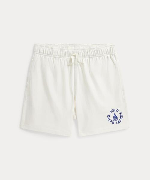 POLO RALPH LAUREN CHILDRENSWEAR(ポロ ラルフ ローレン チルドレンズウェア)の「ロゴ コットン ジャージー ショートパンツ(その他パンツ・キッズ・ホワイト・L/M/XL)」の1枚目の写真