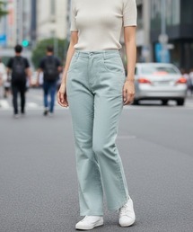 【OP:オーピー】レディース クロップド丈 　コーデュロイパンツ　ウエストゴム