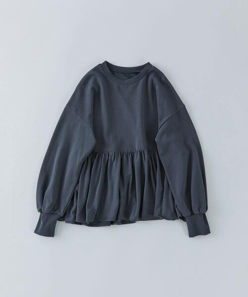 conges payes ADIEU TRISTESSE（コンジェ ペイエ アデュートリステス）の「【2月お気に入り登録ブランド内3位】ジャージコンビプルオーバー（スウェット・レディース・アイボリー/チャコールグレー・FREE）」の2枚目の写真