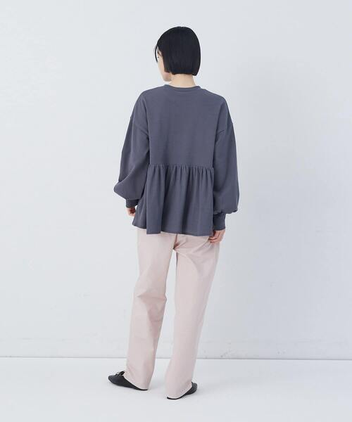 conges payes ADIEU TRISTESSE（コンジェ ペイエ アデュートリステス）の「【2月お気に入り登録ブランド内3位】ジャージコンビプルオーバー（スウェット・レディース・アイボリー/チャコールグレー・FREE）」の4枚目の写真