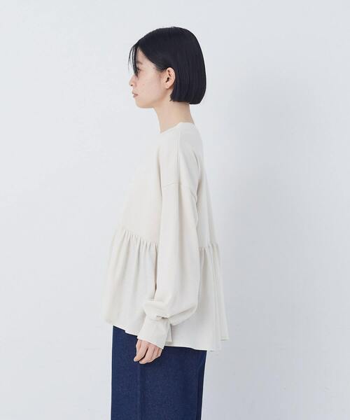 conges payes ADIEU TRISTESSE（コンジェ ペイエ アデュートリステス）の「【2月お気に入り登録ブランド内3位】ジャージコンビプルオーバー（スウェット・レディース・アイボリー/チャコールグレー・FREE）」の14枚目の写真