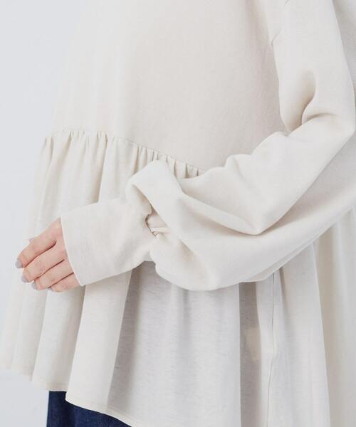 conges payes ADIEU TRISTESSE（コンジェ ペイエ アデュートリステス）の「【2月お気に入り登録ブランド内3位】ジャージコンビプルオーバー（スウェット・レディース・アイボリー/チャコールグレー・FREE）」の18枚目の写真