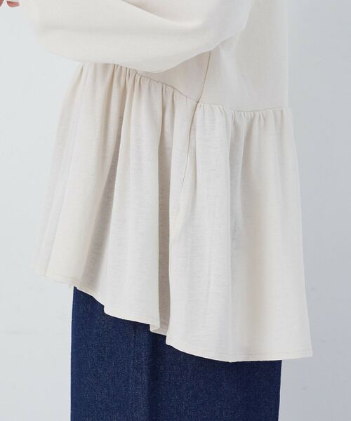 conges payes ADIEU TRISTESSE（コンジェ ペイエ アデュートリステス）の「【2月お気に入り登録ブランド内3位】ジャージコンビプルオーバー（スウェット・レディース・アイボリー/チャコールグレー・FREE）」の19枚目の写真