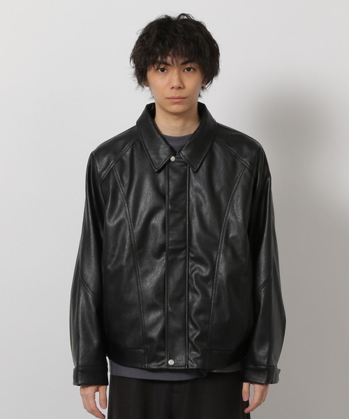 LAKOLE（ラコレ）の「シングルPUレザーブルゾン / 638221（ブルゾン・メンズ・ブラック/ブラウン/グリーン・LARGE/MEDIUM）」の10枚目の写真