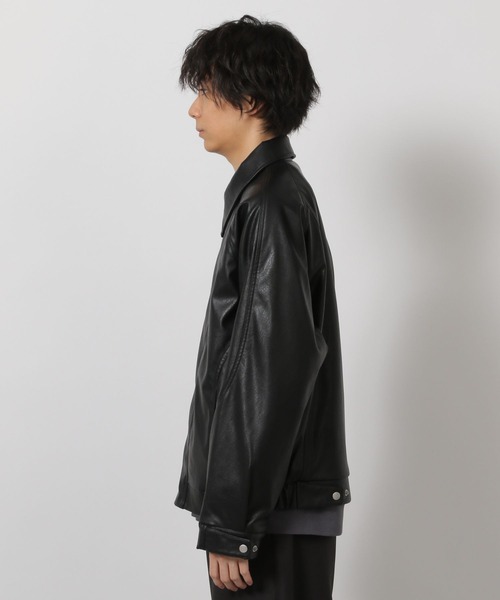 LAKOLE（ラコレ）の「シングルPUレザーブルゾン / 638221（ブルゾン・メンズ・ブラック/ブラウン/グリーン・LARGE/MEDIUM）」の11枚目の写真