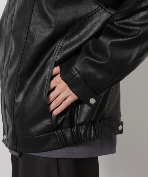 LAKOLE（ラコレ）の「シングルPUレザーブルゾン / 638221（ブルゾン・メンズ・ブラック/ブラウン/グリーン・LARGE/MEDIUM）」の15枚目の写真