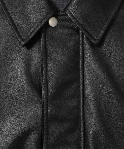 LAKOLE（ラコレ）の「シングルPUレザーブルゾン / 638221（ブルゾン・メンズ・ブラック/ブラウン/グリーン・LARGE/MEDIUM）」の20枚目の写真