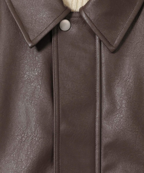 LAKOLE（ラコレ）の「シングルPUレザーブルゾン / 638221（ブルゾン・メンズ・ブラック/ブラウン/グリーン・LARGE/MEDIUM）」の21枚目の写真