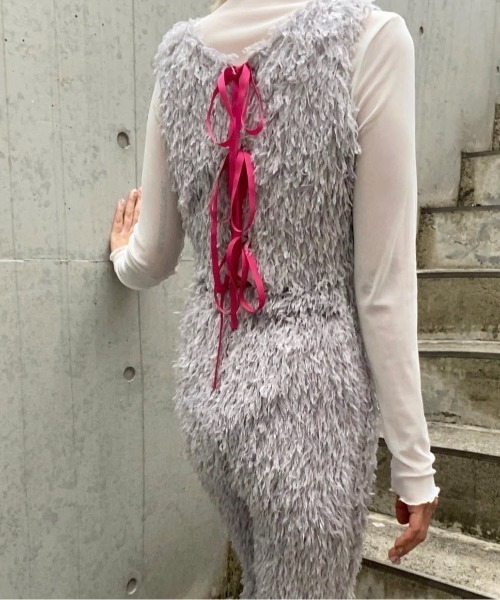 ENCLOSURE(エンクロージャー)の「【ENCLOSURE】Eco feather wide pants(その他パンツ・レディース・グレー/ブラック/ピンク・FREE)」の14枚目の写真