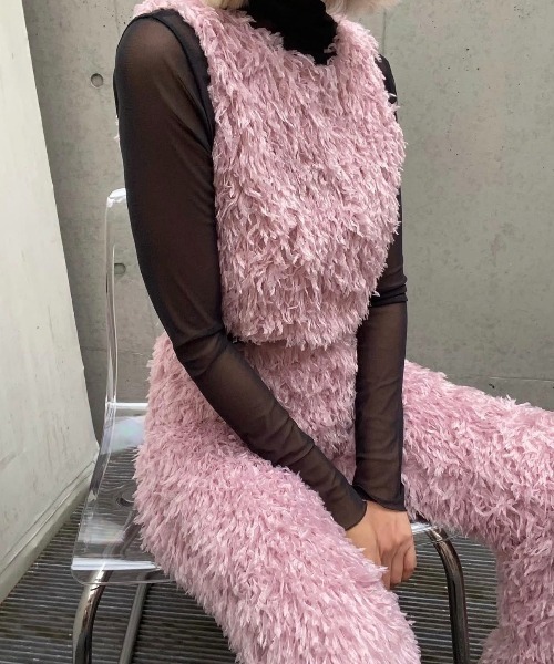 ENCLOSURE(エンクロージャー)の「【ENCLOSURE】Eco feather wide pants(その他パンツ・レディース・グレー/ブラック/ピンク・FREE)」の8枚目の写真