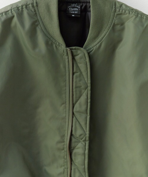 United Athle(ユナイテッドアスレ)の「【UNITED ATHLE】中綿入り コクーンシルエット ツイル地 MA-1 ジャケット 2026年春夏(MA-1・メンズ・ブラック/ネイビー/オリーブ・S/M/L/XL)」の13枚目の写真