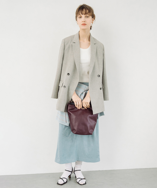 SLOBE IENA(スローブイエナ)の「ANTONELLO MASI SLOBE別注 バケツバッグ LUANA(ショルダーバッグ・レディース・ボルドー/ブラック・FREE)」の19枚目の写真