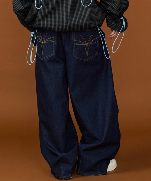 SeeSew(シーソー)の「【UNISEX】DENIM CURVE PANTS/デニムカーブパンツ(デニムパンツ・メンズ・ネイビー/ブラック・M/L)」の22枚目の写真
