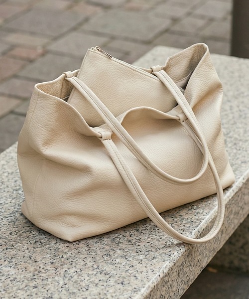 STYLE DELI(スタイルデリ)の「【DELI by】マチありA4シンプルトートバッグ(トートバッグ・レディース・ナチュラル/ブラック・FREE)」の8枚目の写真