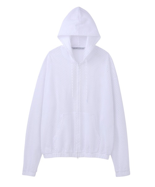 JOHN LAWRENCE SULLIVAN（ジョンローレンスサリバン）の「COTTON MESH ZIP-UP HOODIE（パーカー・メンズ・ブラック/ベージュ/ホワイト・SMALL/MEDIUM/LARGE）」の2枚目の写真