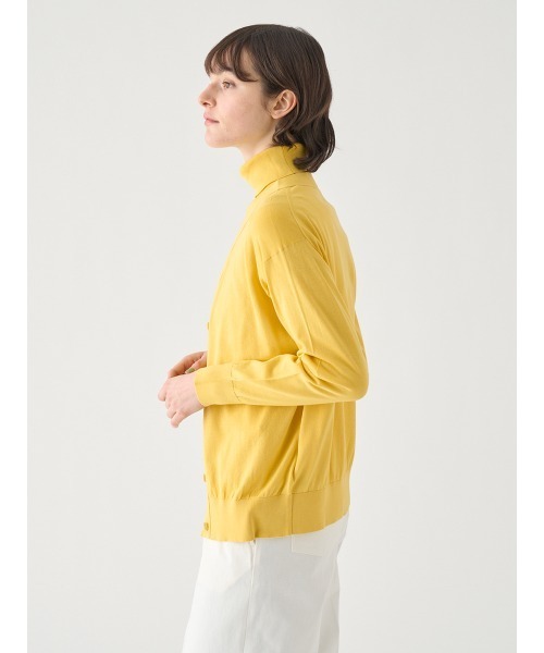 JOHN SMEDLEY(ジョンスメドレー)の「Vネック長袖コットンニットカーディガン(カーディガン/ボレロ・レディース・イエロー系その他2・M)」の8枚目の写真