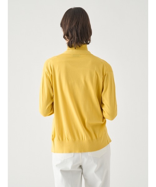JOHN SMEDLEY(ジョンスメドレー)の「Vネック長袖コットンニットカーディガン(カーディガン/ボレロ・レディース・イエロー系その他2・M)」の9枚目の写真