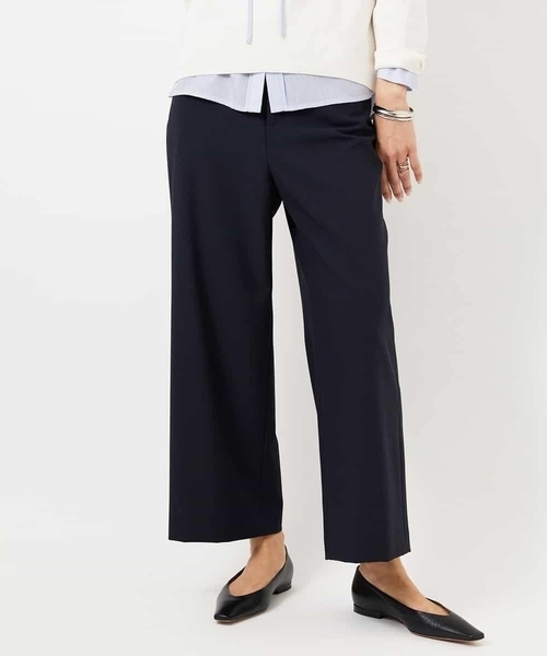MICHEL KLEIN（ミッシェル・クラン）の「[2WAYストレッチ]定番ワイドパンツ（その他パンツ・レディース・ネイビー/ブラック/ライトグレー・38）」の3枚目の写真