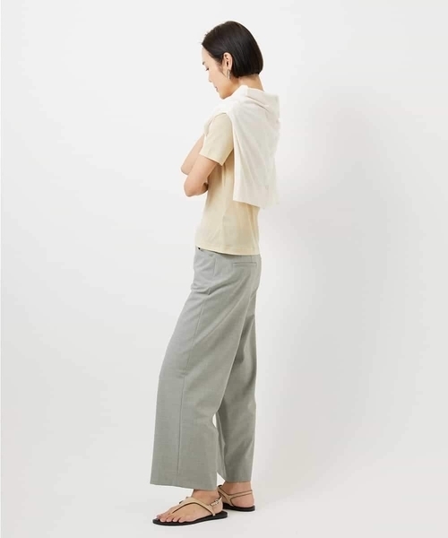 MICHEL KLEIN（ミッシェル・クラン）の「[2WAYストレッチ]定番ワイドパンツ（その他パンツ・レディース・ネイビー/ブラック/ライトグレー・38）」の8枚目の写真