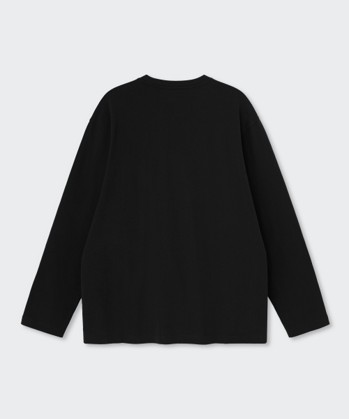 MUSINSA STANDARD（ムシンサスタンダード）の「リラックスドOEクルーネック長袖Tシャツ[ブラック]（Tシャツ/カットソー・メンズ・その他・SMALL/MEDIUM/LARGE/X-LARGE/2XL/3XL）」の5枚目の写真