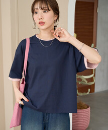 限定展開 裏配色 スリーブ 半袖 Tシャツ