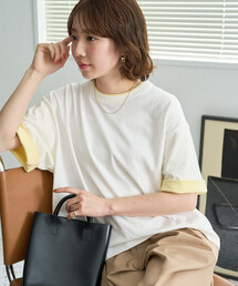 限定展開 裏配色 スリーブ 半袖 Tシャツ
