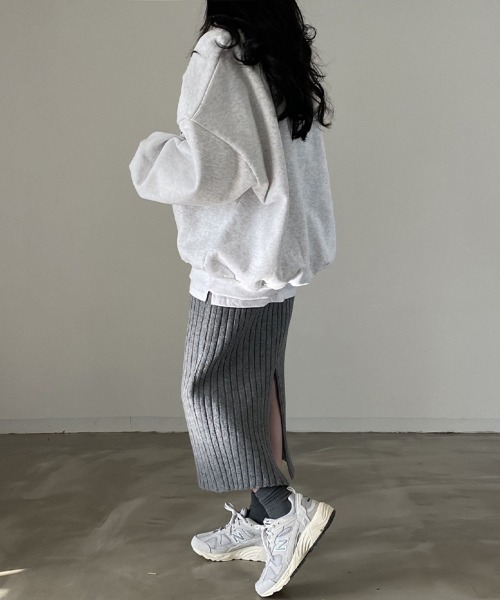 Flugge（フラッジー）の「ビッグプリントハーフジップスウェット（スウェット・レディース・グレー/ブルー・MEDIUM/LARGE）」の5枚目の写真