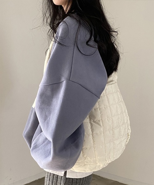 Flugge（フラッジー）の「ビッグプリントハーフジップスウェット（スウェット・レディース・グレー/ブルー・MEDIUM/LARGE）」の11枚目の写真