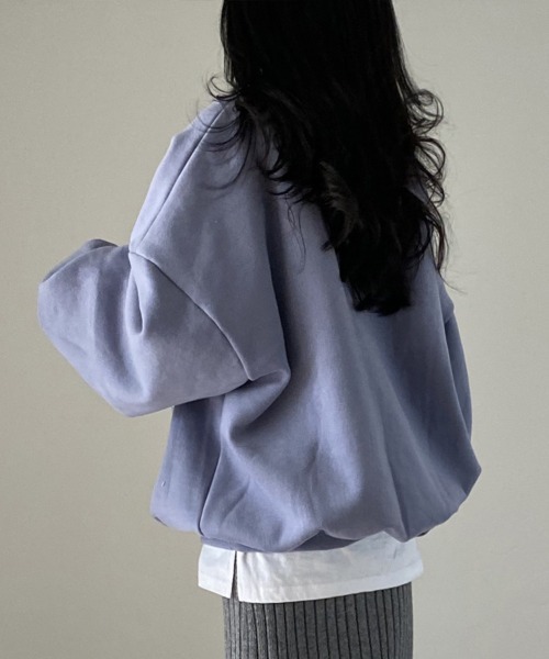 Flugge（フラッジー）の「ビッグプリントハーフジップスウェット（スウェット・レディース・グレー/ブルー・MEDIUM/LARGE）」の13枚目の写真