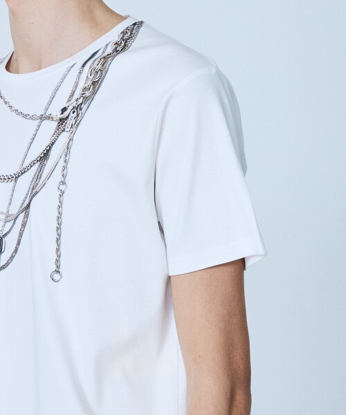 YArKA(ヤーカ)の「【YArKA×5351】ネックレス プリント 半袖 Tシャツ(Tシャツ/カットソー・メンズ・ホワイト/ブラック・44/50/48/46)」の8枚目の写真
