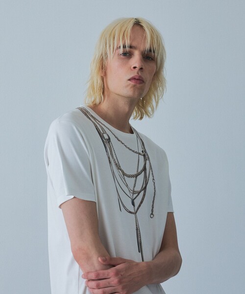 YArKA(ヤーカ)の「【YArKA×5351】ネックレス プリント 半袖 Tシャツ(Tシャツ/カットソー・メンズ・ホワイト/ブラック・44/50/48/46)」の10枚目の写真
