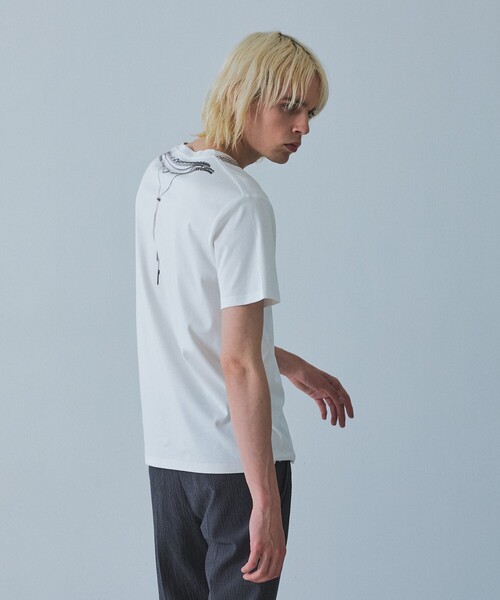 YArKA(ヤーカ)の「【YArKA×5351】ネックレス プリント 半袖 Tシャツ(Tシャツ/カットソー・メンズ・ホワイト/ブラック・44/50/48/46)」の12枚目の写真