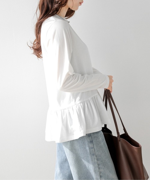 La-gemme(ラジェム)の「裾フリル カットソー(Tシャツ/カットソー・レディース・ブラック/ホワイト・フリー)」の20枚目の写真